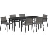 Sodo valgomojo komplektas 6 pcs Pilka