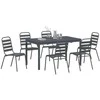 Sodo valgomojo komplektas 7 pcs Antracitas Miltelinis plienas
