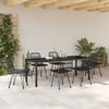 Sodo valgomojo komplektas 7 pcs Juoda