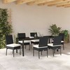 Sodo valgomojo komplektas 7 pcs Juoda