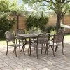 Lauko baldų komplektas Sodo valgomojo komplektas 7 pcs Bronzinė Aliuminis