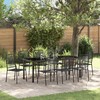 Sodo valgomojo komplektas 9 pcs Juoda