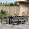 Sodo valgomojo komplektas 9 pcs Pilka