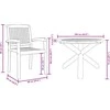Lauko baldų komplektas Sodo valgomojo komplektas 5 pcs Natūrali