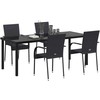 Sodo valgomojo komplektas 5 pcs Juoda