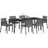 Sodo valgomojo komplektas 6 pcs Pilka