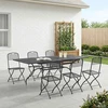 Lauko baldų komplektas Sodo valgomojo komplektas 7 pcs Antracito 212 x 90 x 76 cm