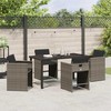 Lauko baldų komplektas Sodo valgomojo komplektas 5 pcs Pilka poliratanas