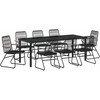 Sodo valgomojo komplektas 9 pcs Juoda