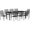 Sodo valgomojo komplektas 9 pcs Juoda