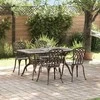Lauko baldų komplektas Sodo valgomojo komplektas 5 pcs Bronzinė Aliuminis