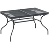 Sodo valgomojo komplektas 9 vnt. Antracito 212 x 90 x 76 cm