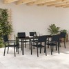Sodo valgomojo komplektas 7 pcs Juoda