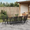 Sodo valgomojo komplektas 9 pcs Antracitas