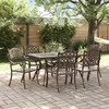 Lauko baldų komplektas Sodo valgomojo komplektas 7 pcs Bronzinė Aliuminis