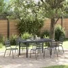 Sodo valgomojo komplektas 7 pcs Antracitas Miltelinis plienas