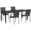Sodo valgomojo komplektas 5 pcs Ruda