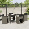 Lauko baldų komplektas Sodo valgomojo komplektas 5 pcs Pilka poliratanas