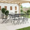 Lauko baldų komplektas Sodo valgomojo komplektas 9 pcs Antracito 212 x 90 x 76 cm