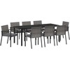 Sodo valgomojo komplektas 9 pcs Pilka