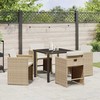 Lauko baldų komplektas Sodo valgomojo komplektas 5 pcs Smėlio poliratanas