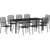 Sodo valgomojo komplektas 9 pcs Juoda