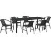 Sodo valgomojo komplektas 7 pcs Juoda
