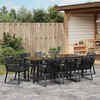 Sodo valgomojo komplektas 9 pcs Juoda