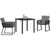 Lauko baldų komplektas Sodo valgomojo komplektas 3 pcs Juoda