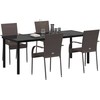 Sodo valgomojo komplektas 5 pcs Ruda