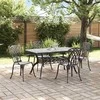 Lauko baldų komplektas Sodo valgomojo komplektas 5 pcs Juoda Aliuminis