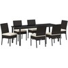 Sodo valgomojo komplektas 7 pcs Juoda