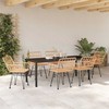 Sodo valgomojo komplektas 7 pcs Ruda