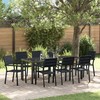Sodo valgomojo komplektas 9 pcs Juoda