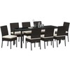 Sodo valgomojo komplektas 9 pcs Juoda