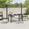 Lauko baldų komplektas Sodo valgomojo komplektas 5 pcs Juoda