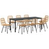 Sodo valgomojo komplektas 9 pcs Ruda