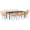 Sodo valgomojo komplektas 9 pcs Ruda