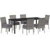 Sodo valgomojo komplektas 7 pcs Pilka