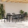 Sodo valgomojo komplektas 7 pcs Antracitas
