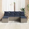 Lauko baldų komplektas Sofos komplektas 6 pcs Pilka poliratanas