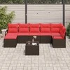 Lauko baldų komplektas Sofos komplektas 8 pcs Ruda poliratanas