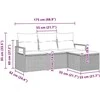 Lauko baldų komplektas Sofos komplektas 4 pcs Juoda poliratanas