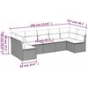 Lauko baldų komplektas Sofos komplektas su pagalvėlėmis, 7 dalių, smėlio, poliratanas