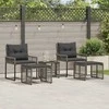Lauko baldų komplektas su pagalve 5 pcs Pilka