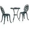 Lauko baldų komplektas Sodo Bistro Rinkinys 3 pcs Žalia Aliuminis