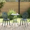 Lauko baldų komplektas Sodo Bistro Rinkinys 3 pcs Žalia Aliuminis