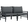 Lauko Baldai 2 Vienetas Antracitas 80 x 80 x 71 cm Plienas