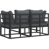 Lauko Baldai 2 Vienetas Juoda ir Antracitas 71,5 x 71,5 x 71 cm