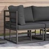 Lauko Baldai Juoda ir Antracitas 71,5 x 71,5 x 71 cm metalas